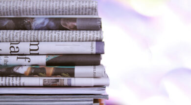 stack of newspaper