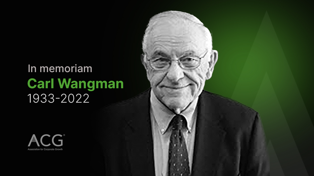 ACG Pays Tribute to Association Executive Carl Wangman