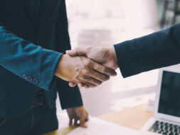 businessman handshaking after meeting in office – teamwork, cooperation, agreement, acquisition concept