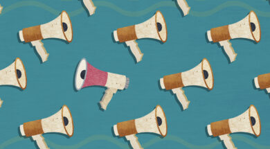 Stand out from the crowd megaphone