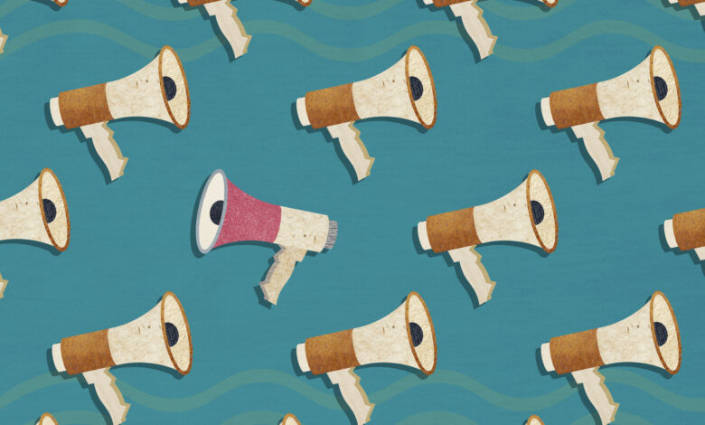 Stand out from the crowd megaphone