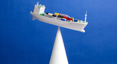 International trade uncertainty / Container ship