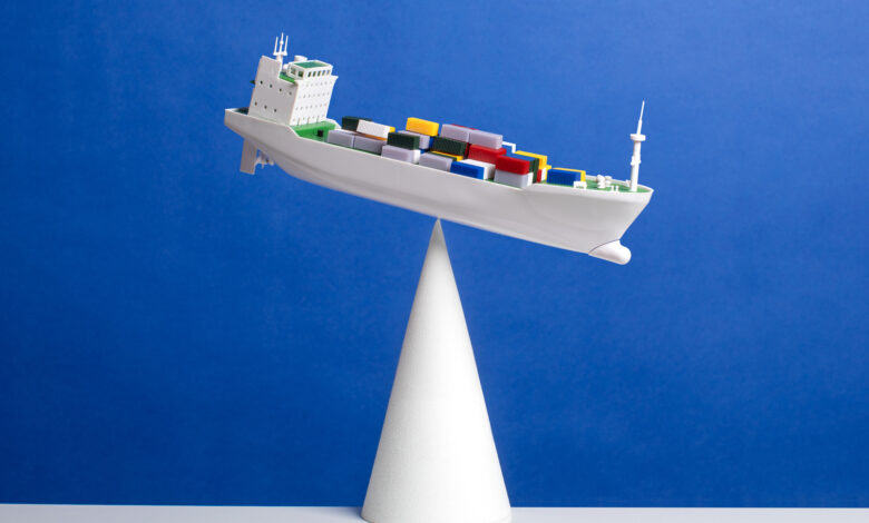 International trade uncertainty / Container ship