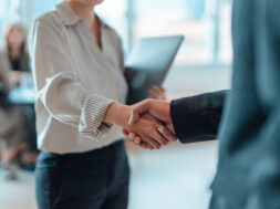 Handshake for successful partnership and business agreement