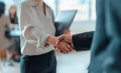 Handshake for successful partnership and business agreement