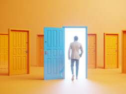 Choice concept with doors