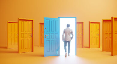 Choice concept with doors