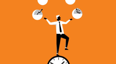 InfoGraphic Juggle – Businessman