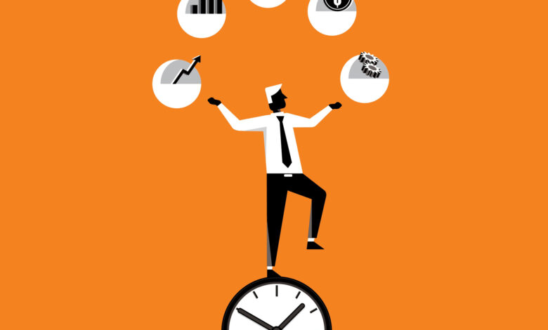 InfoGraphic Juggle – Businessman