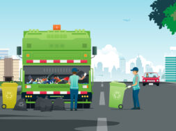Garbage trucks are dangerous.