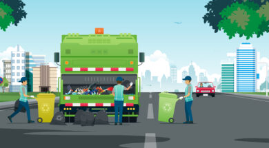 Garbage trucks are dangerous.