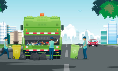 Garbage trucks are dangerous.