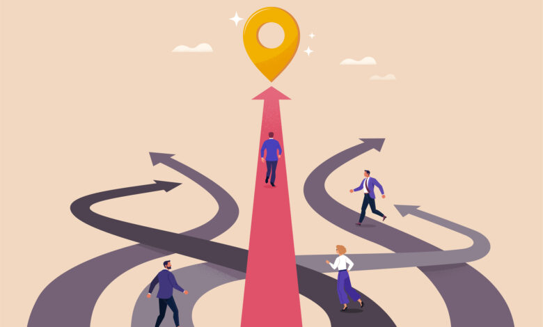 Right Business Way Concept.