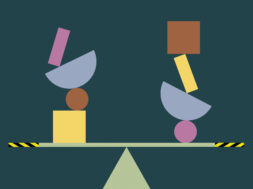Geometric shapes on a seesaw